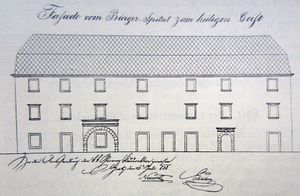 Ansicht des Stammhauses (Hauberisser) - 1838