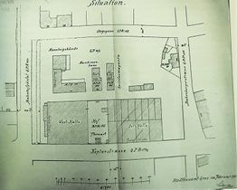 Skizze der Gebäude (Stadtbauamt) - 1900