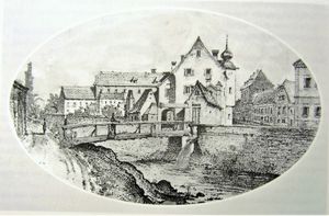 Schörgelgasse mit Venushof (C. Reichert) - 1864